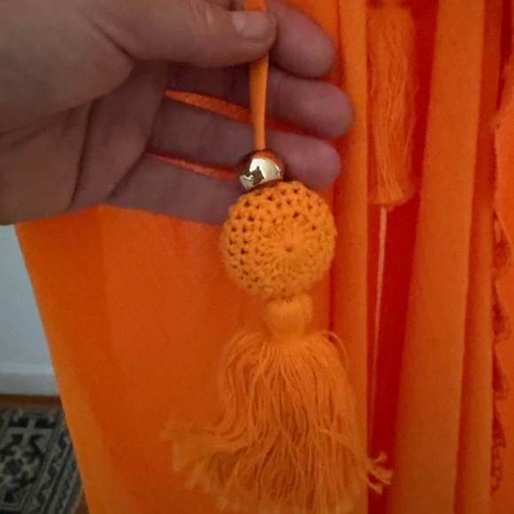 Ramy Brook Raelynn Apricot Beach Dress w Tassel & Lace Detail Medium $325 NWT! - Picture 4 of 14